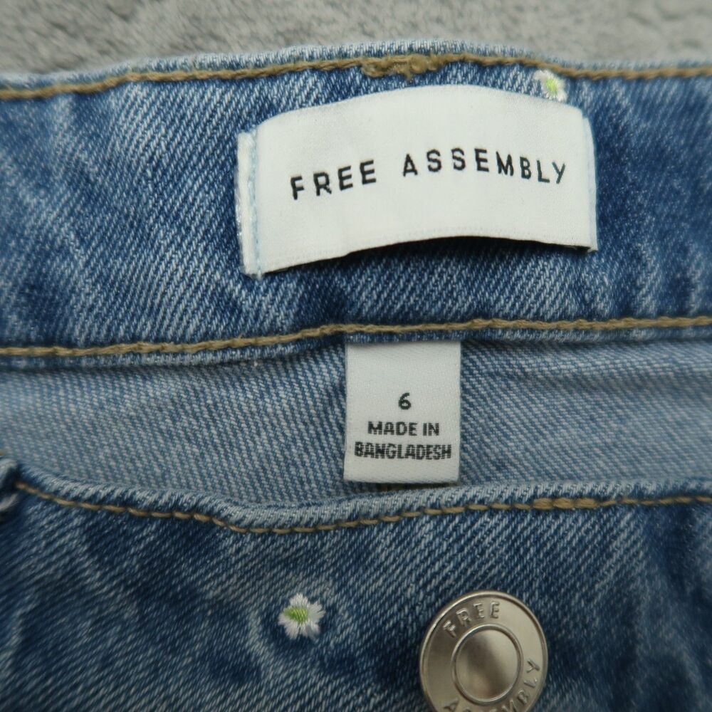 Free Assembly Jeans Women's Size 6 High-Rise Barrel Denim Pants 26" Inseam NWT - Picture 9 of 16